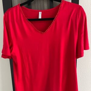 Red V Neck